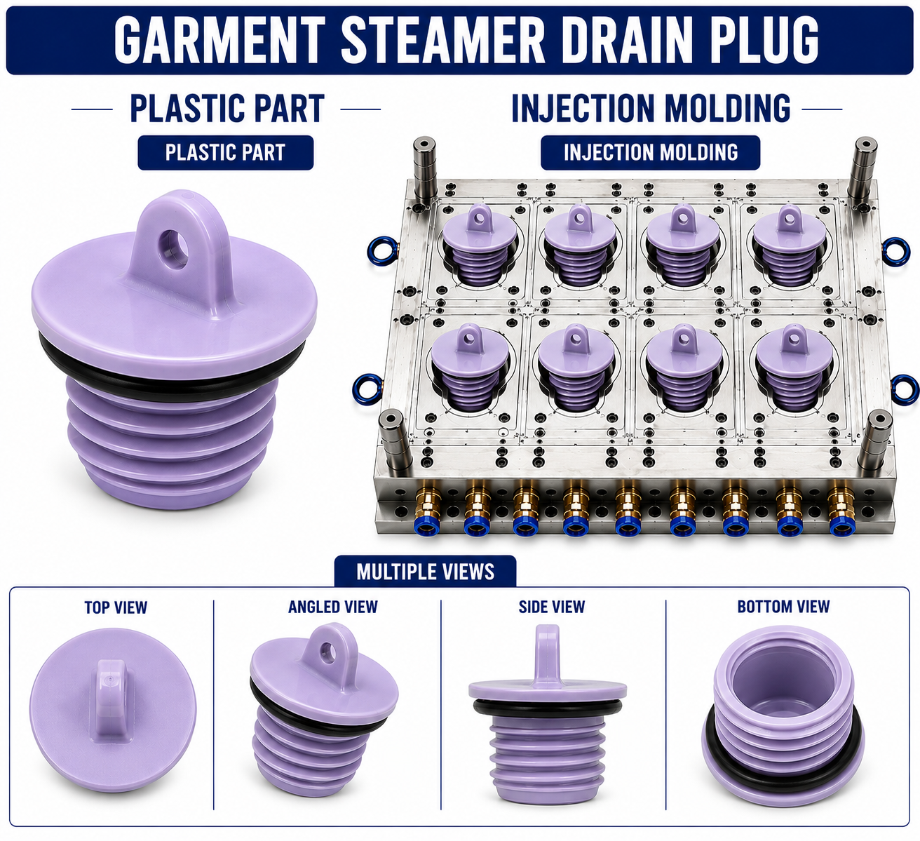 Garment Steamer Plastic Drain Plug Mould and Moulding Service